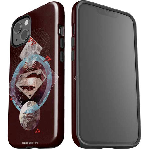 DC Comics Superman Purple Abstract Collage iPhone 15 Impact Case